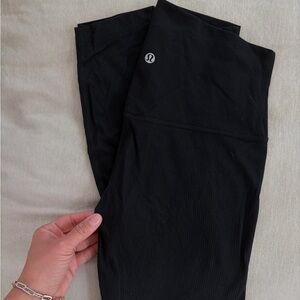 lululemon athletica Black Ribbed Leggings